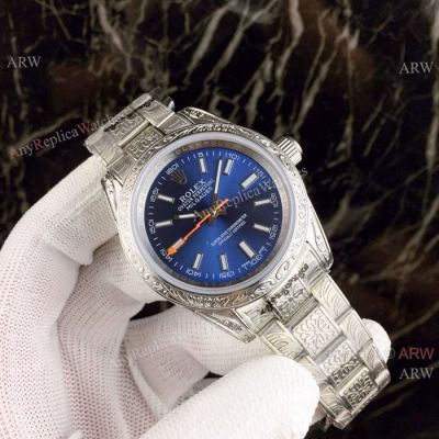 New Copy Rolex Milgauss Tattoo Watches Stainless Steel Blue Dial